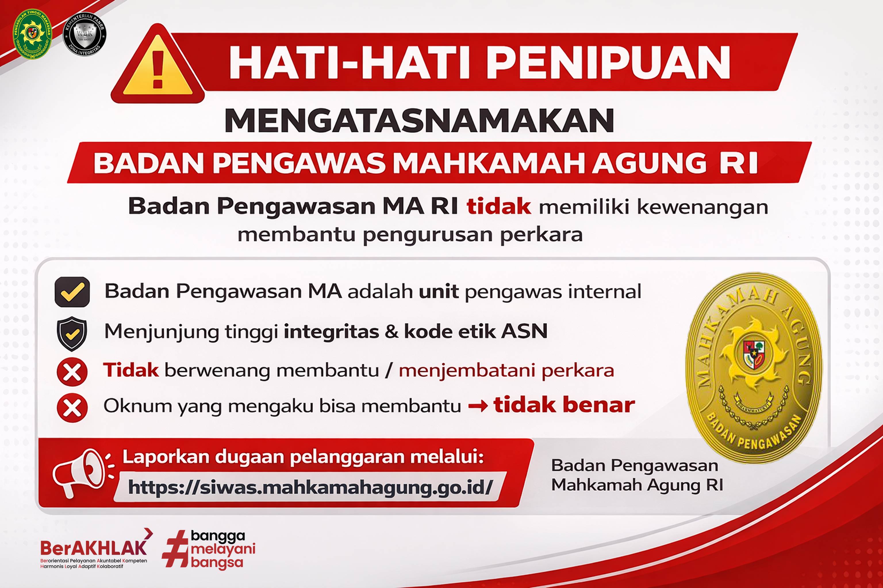 Hati hati penipuan oknum bawas